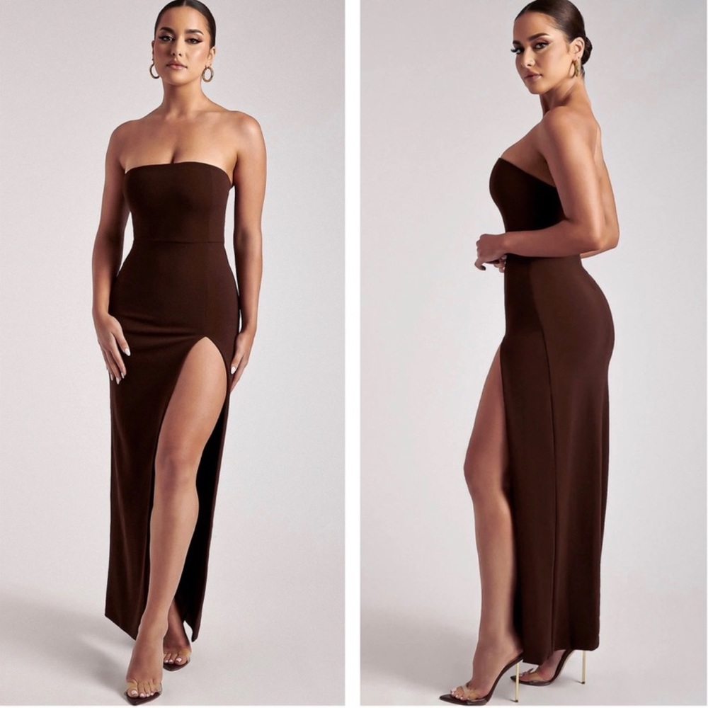 Meshki RACHEL Maxi Split Front Dress
